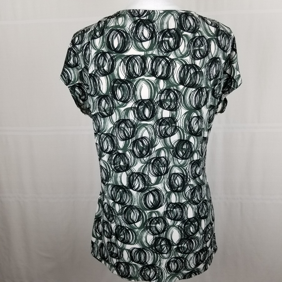 New York & Co short sleeve gathered jersey top M - Picture 2 of 7